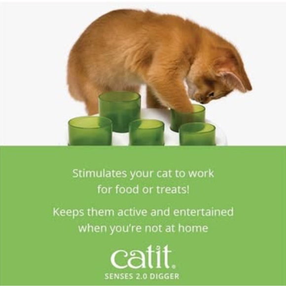 💙3/$30•🐈Catit Senses 2.0 Digger Interactive Cat Toy, Green, Cat Toys - Picture 5 of 6